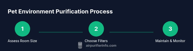 Tailwind infographic showing steps to use a pet-focused air purifier