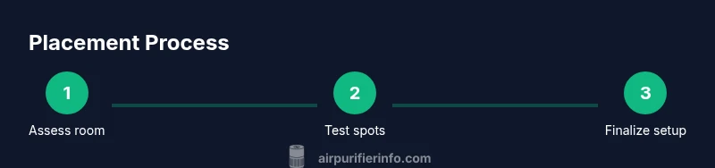 Diagram of ideal living room air purifier placement