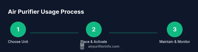 Three-step process for using an air purifier