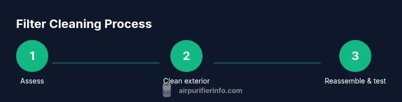 Infographic: Dyson filter cleaning process