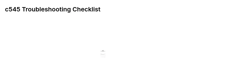 Checklist for fixing c545 error on air purifiers