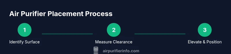 Infographic showing steps to place an air purifier correctly