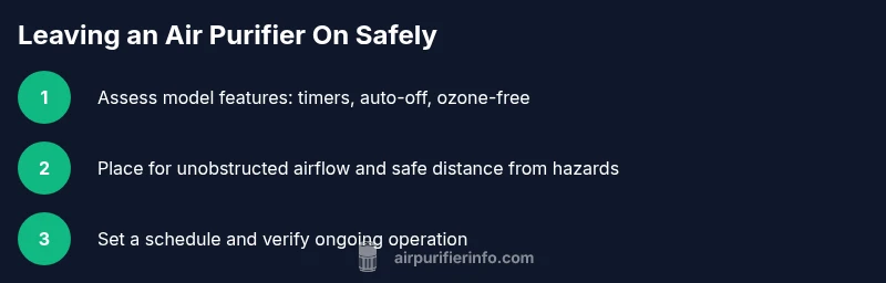 Process diagram for safe unattended operation of air purifiers