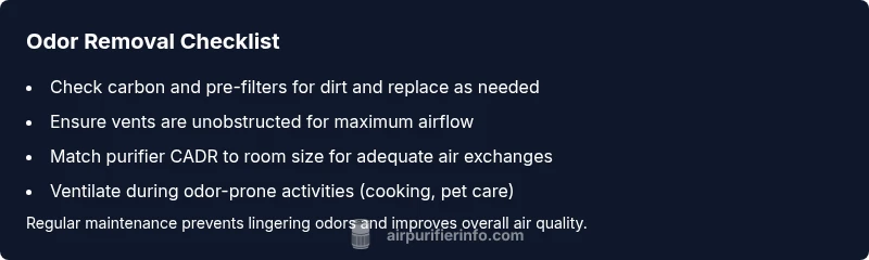 Checklist for fixing air purifier odor removal